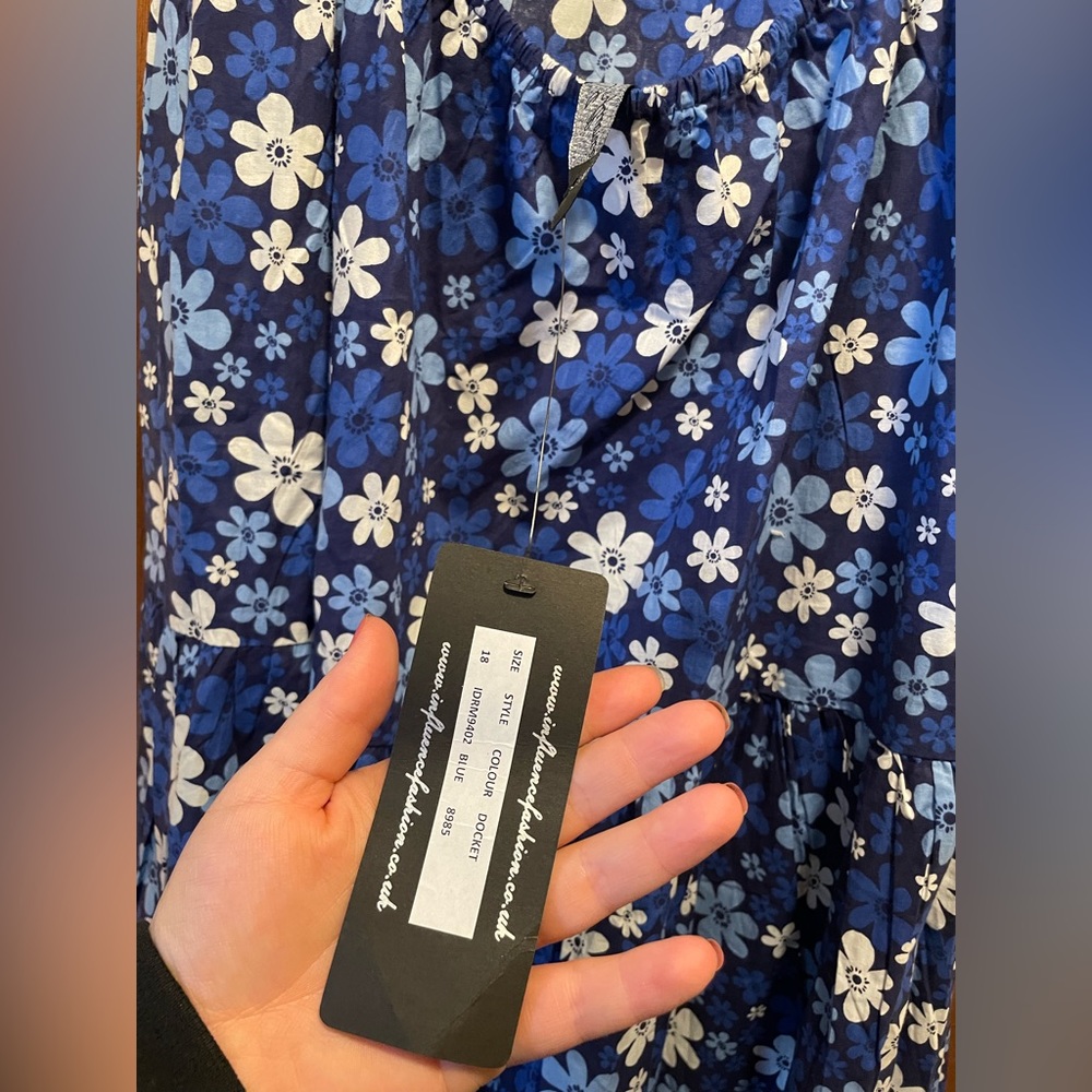 ASOS PLUS PUFF SLEEVE DRESS 💙🦋💙 - Picture 6 of 8